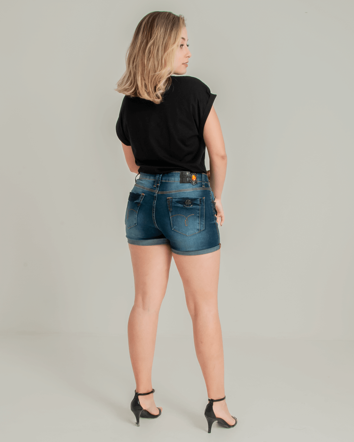 bermuda jeans feminina oppnus