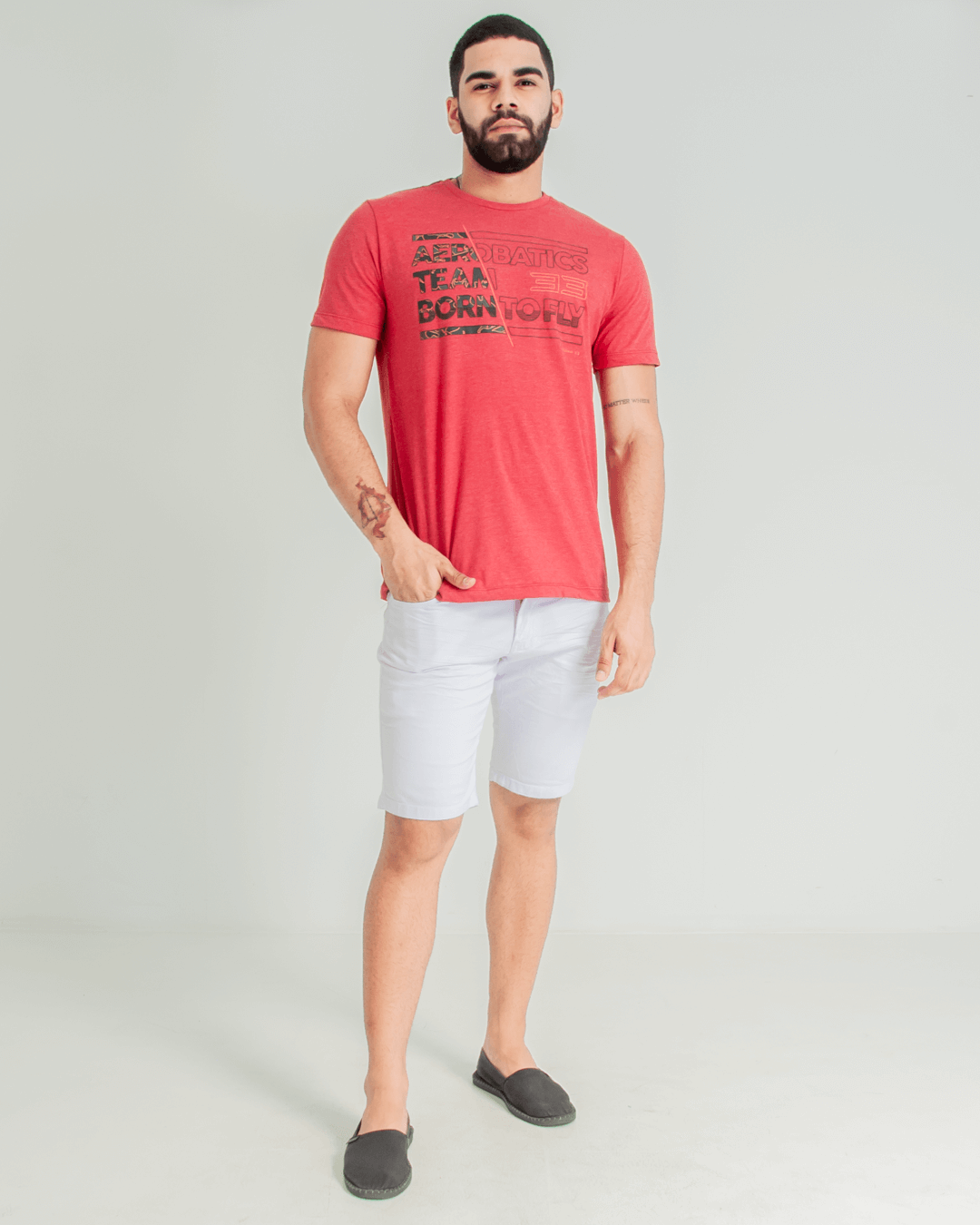 moda masculina bermuda branca