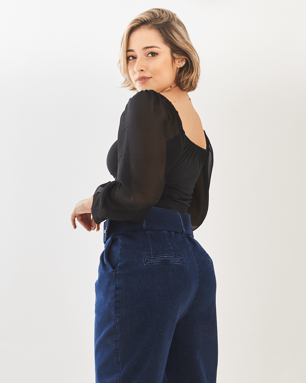 Cropped-Feminino-Manga-Chifon-Raissa