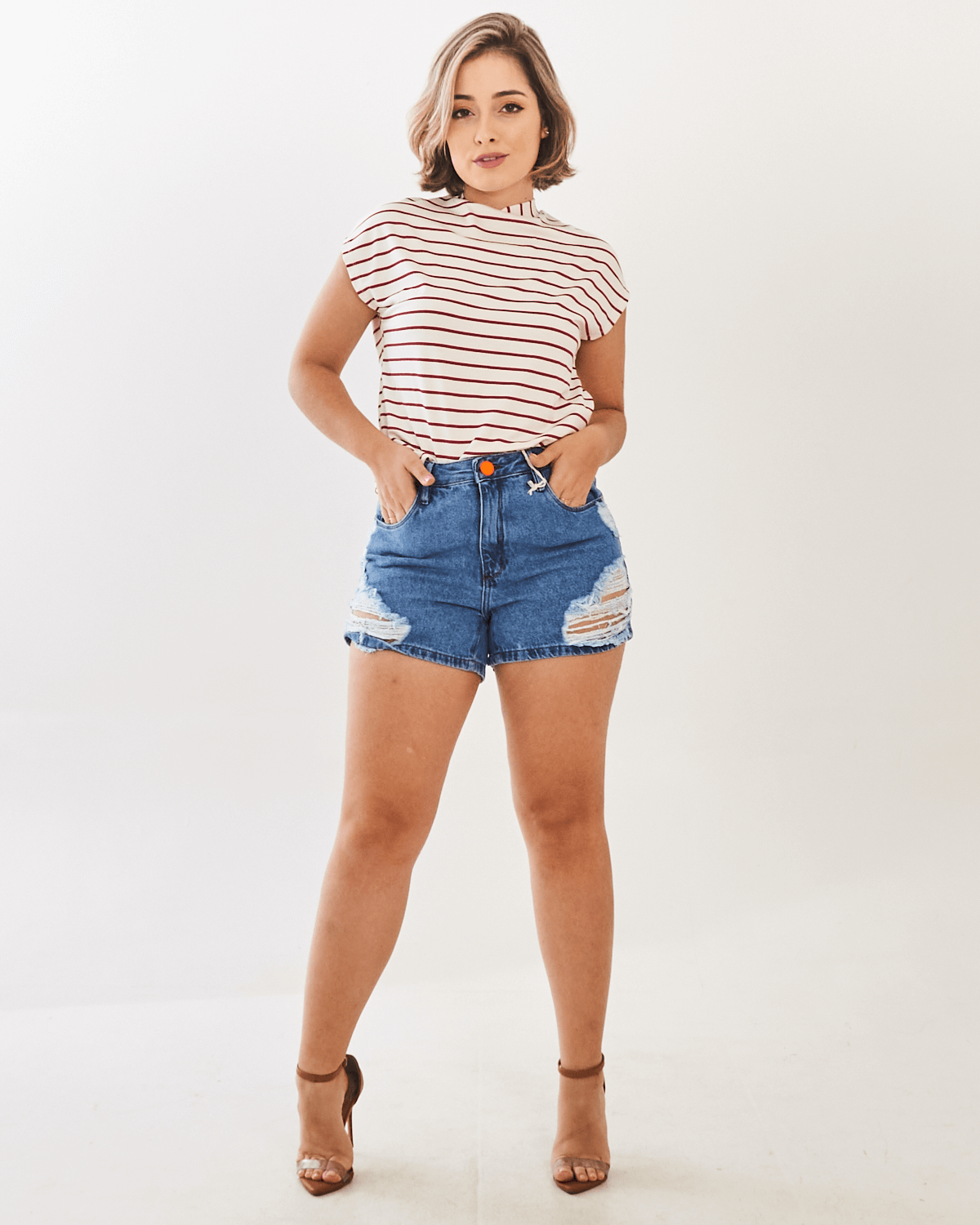 Short da online moda feminino jeans