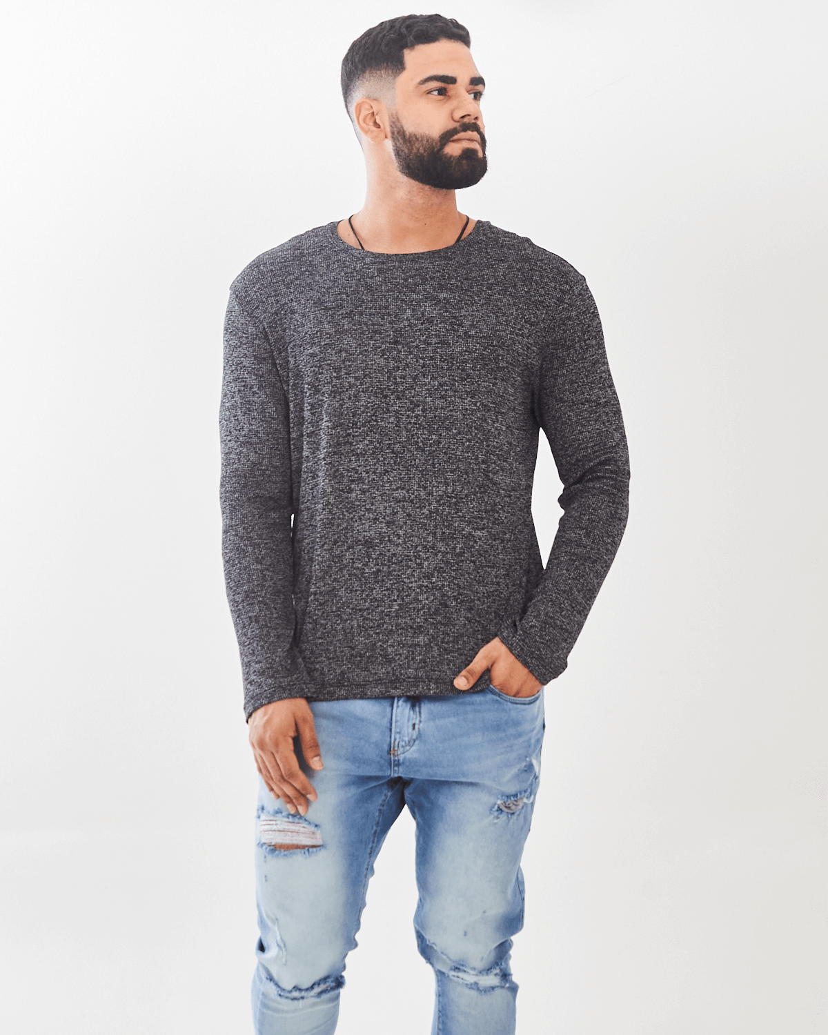 Camisas masculinas manga 2024 longa de marca