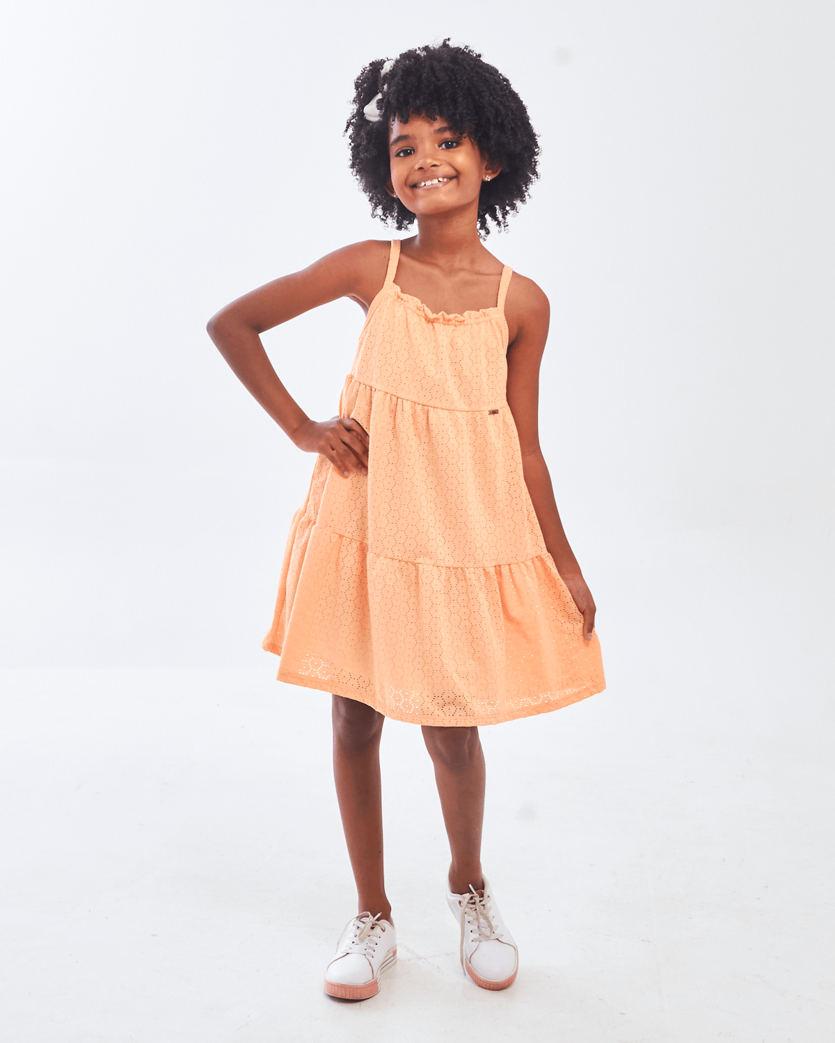 Vestido-Feminino-Infantil-em-Laise-Dila