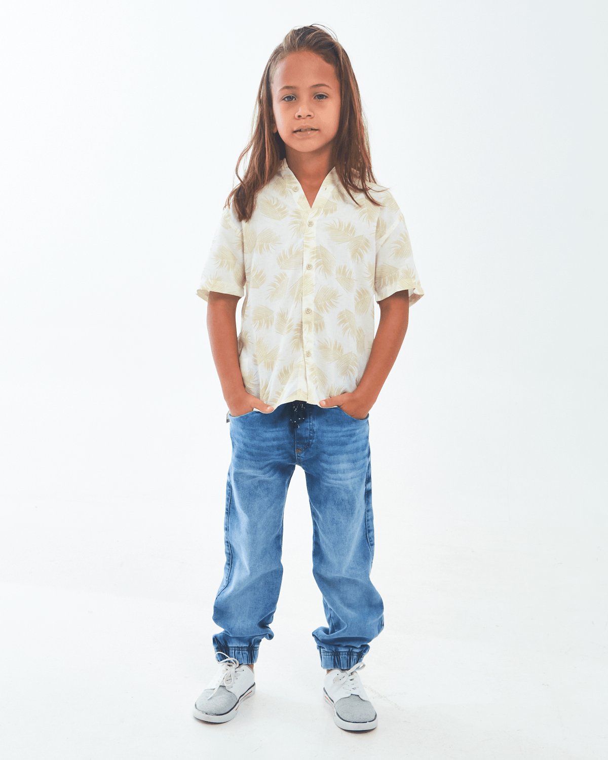 Calça Jeans Masculina Infantil Jogger Mania Kids - 2072 - modamix