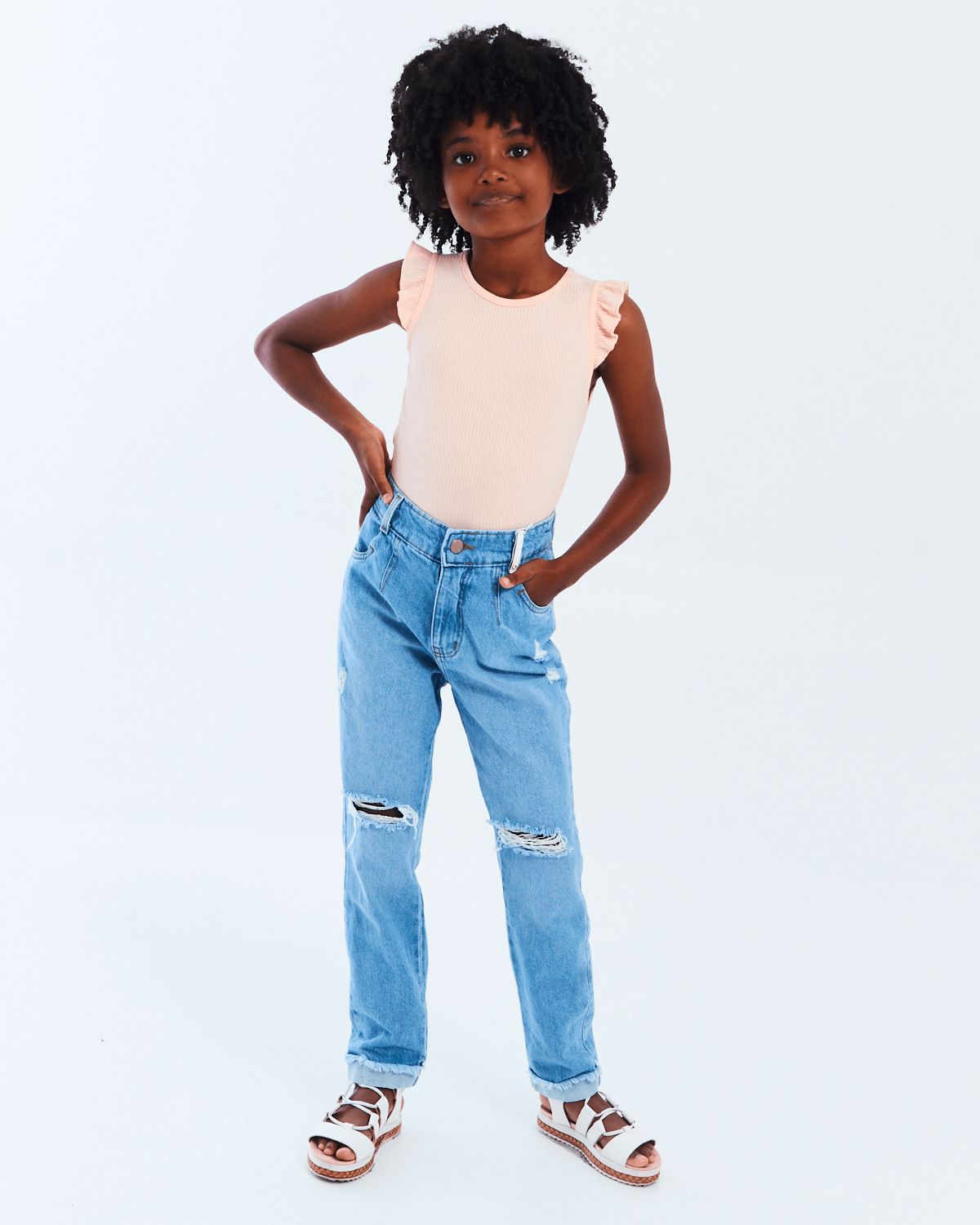 Calça infantil hot sale jeans feminina