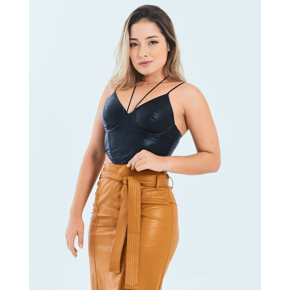 Top Premium de Couro Estruturado main image 1