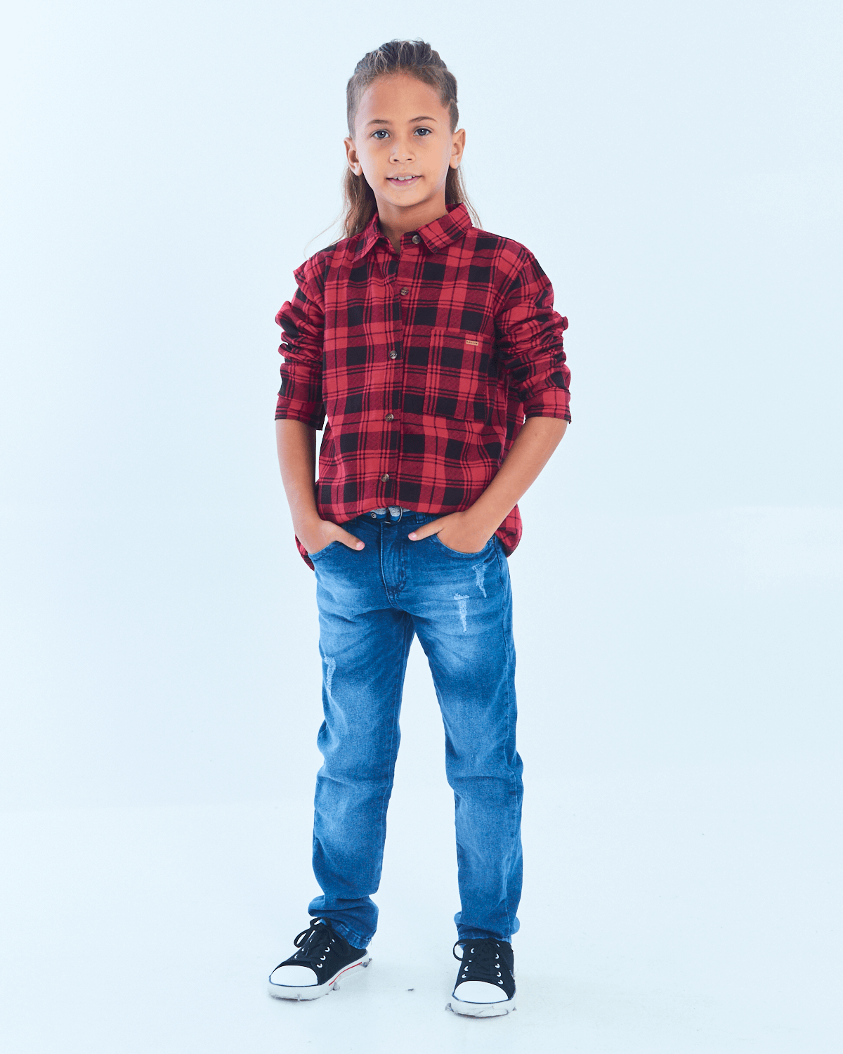 Calça Jeans Jogger Infantil Masculino - Mini Mens