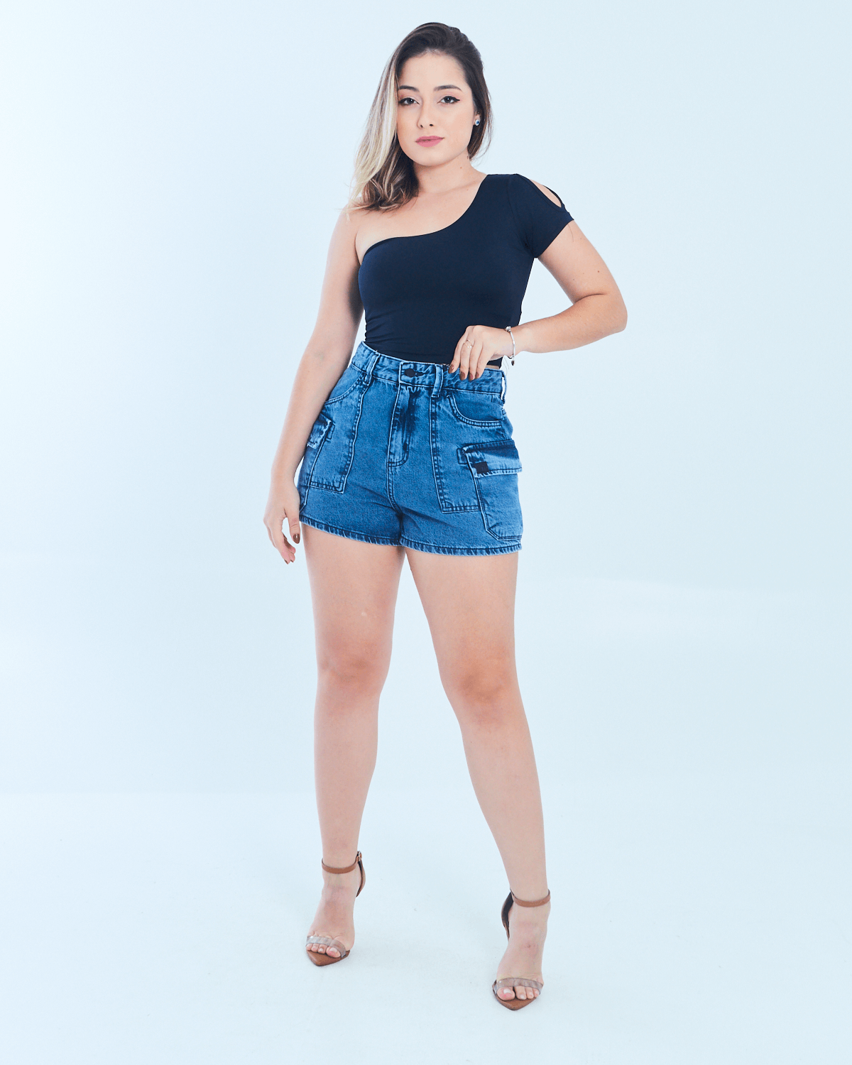 Short jeans best sale cargo