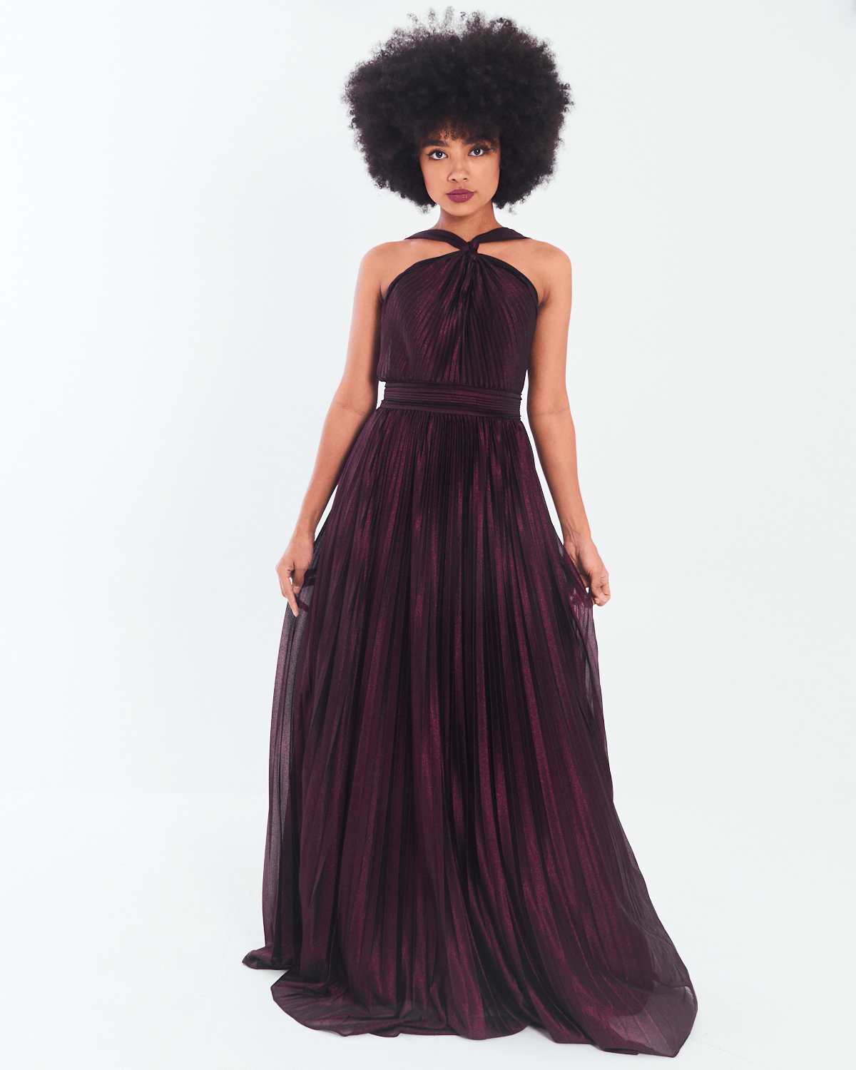 Vestido-Feminino-Longo-Plissado-Elae---44788