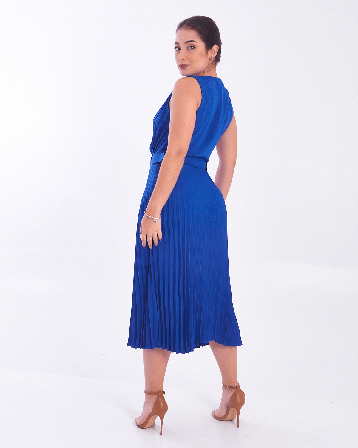Vestido-Feminino-Plissado-Com-Cinto-Kesses---KE11726