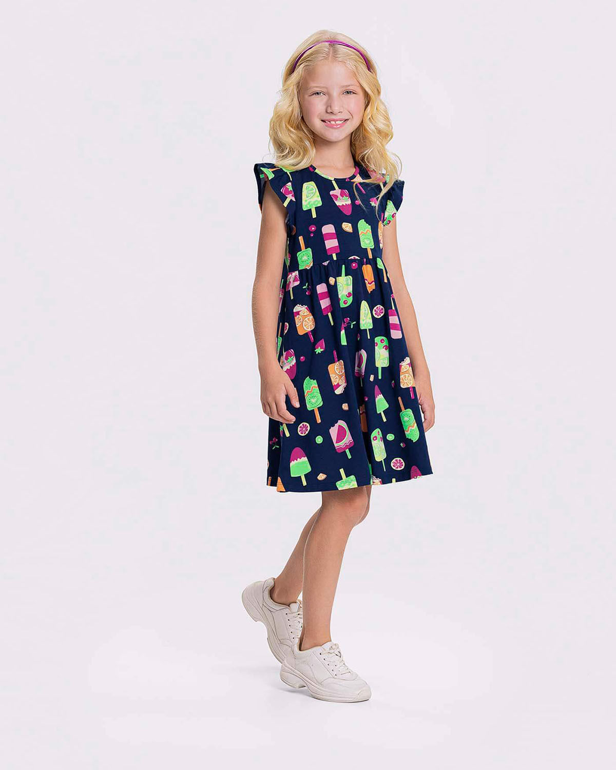 Vestido Feminino Infantil Alakazoo - 19310 - modamix